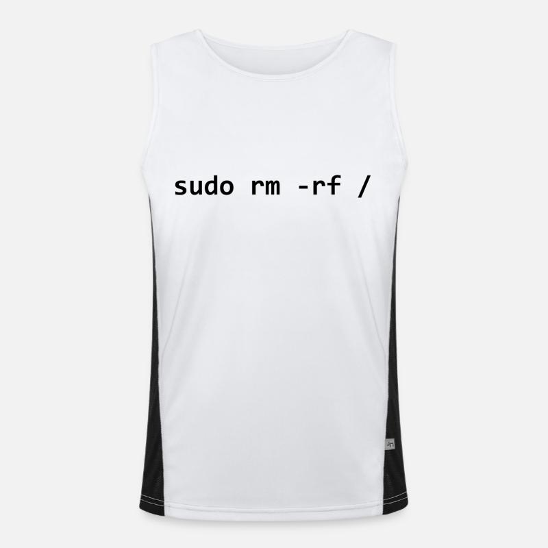 sudo rm rf - Men's Functional Contrast Tank Top  - white/black