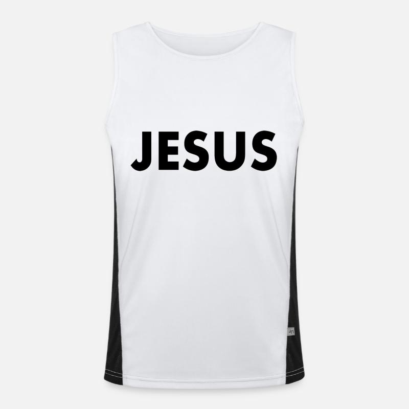 Jesus Funktionelles Kontrast-Tank Top für Männer 