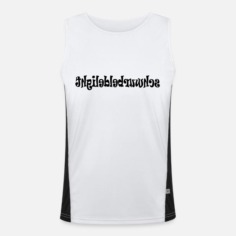Schwurbeldelight Spiegel Funktionelles Kontrast-Tank Top für Männer 