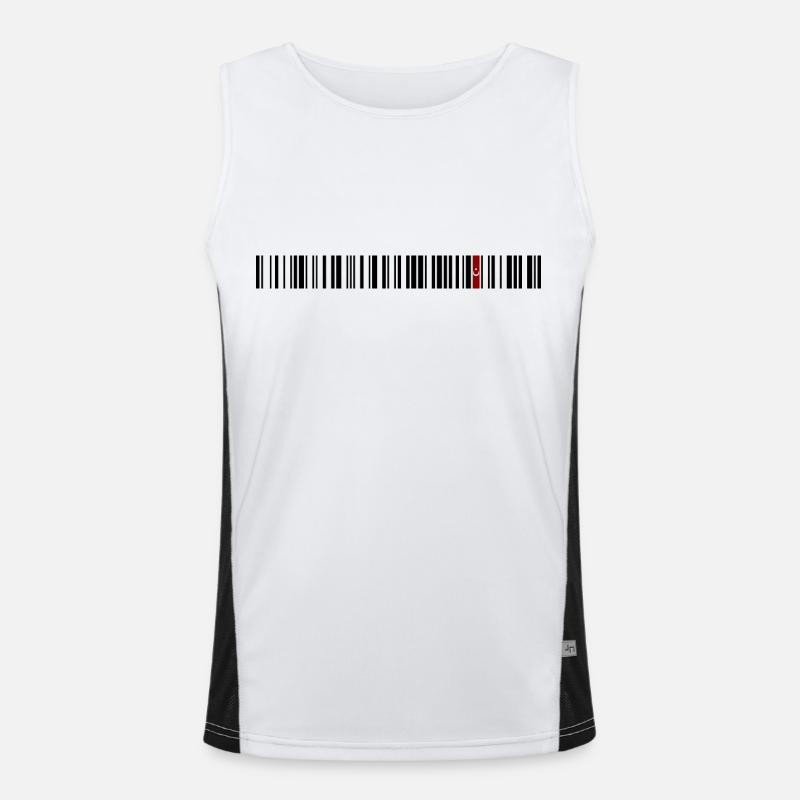 Istanbul - Men's Functional Contrast Tank Top  - white/black