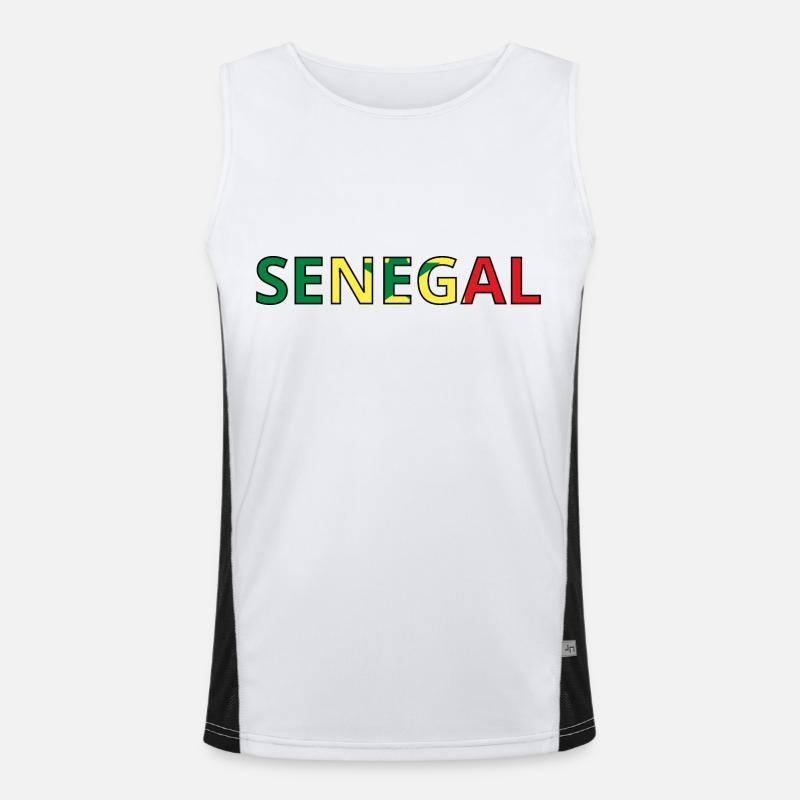 Drapeau Sénégal Débardeur respirant contrasté Homme 