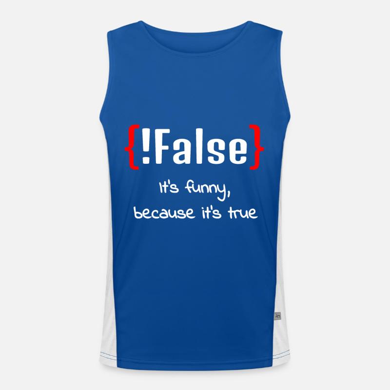 IT Informatics Computer Scientist Computer Work Gift Men's Functional Contrast Tank Top 