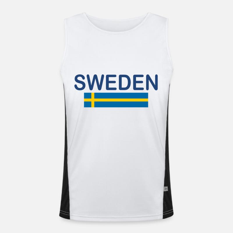 Drapeau de la Suède Débardeur respirant contrasté Homme 
