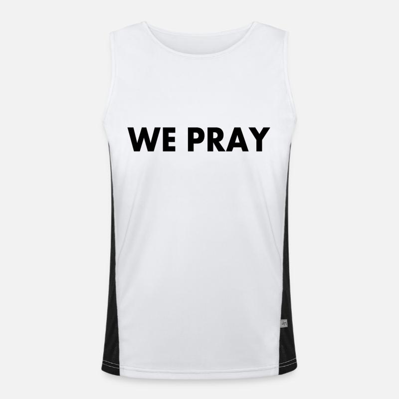 We pray Men's Functional Contrast Tank Top 