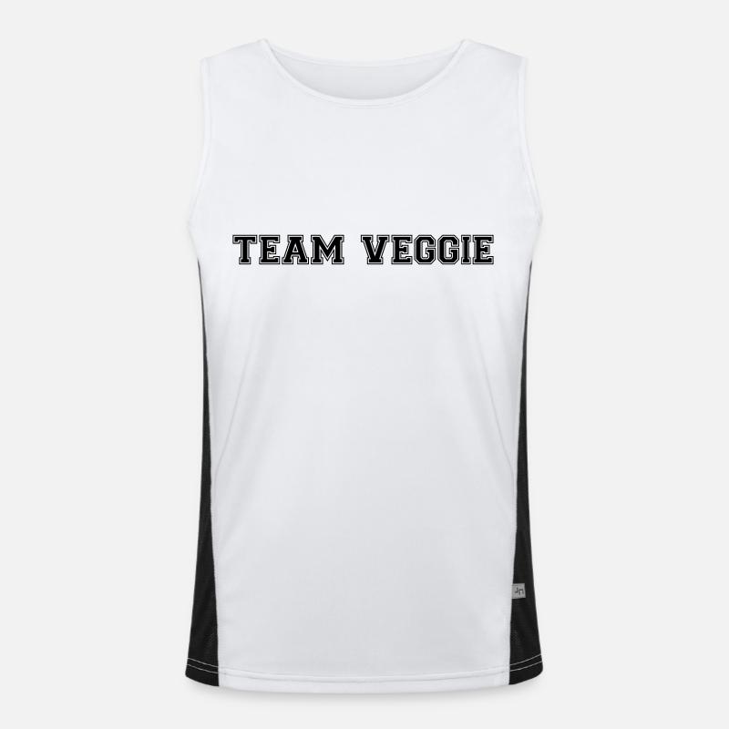 Team Veggie Funktionelles Kontrast-Tank Top für Männer 