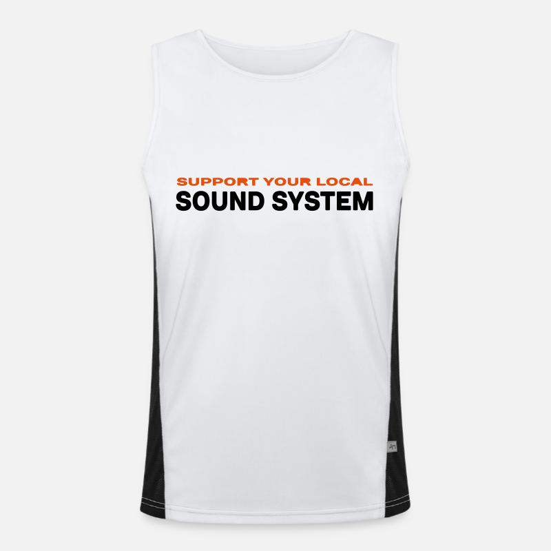 sylssl.ai - Men's Functional Contrast Tank Top  - white/black