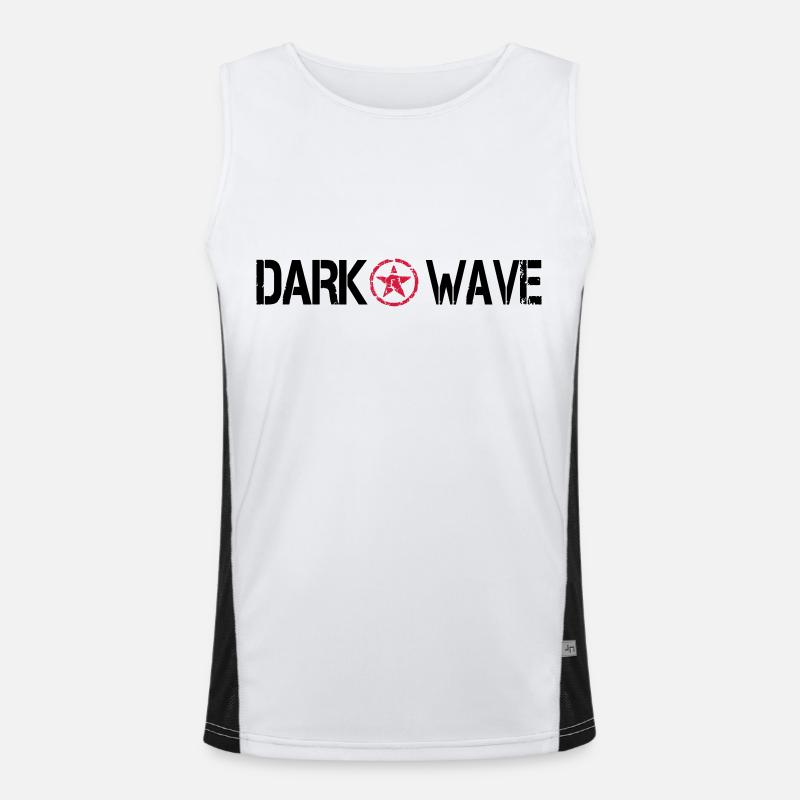 darkwave - Men's Functional Contrast Tank Top  - white/black
