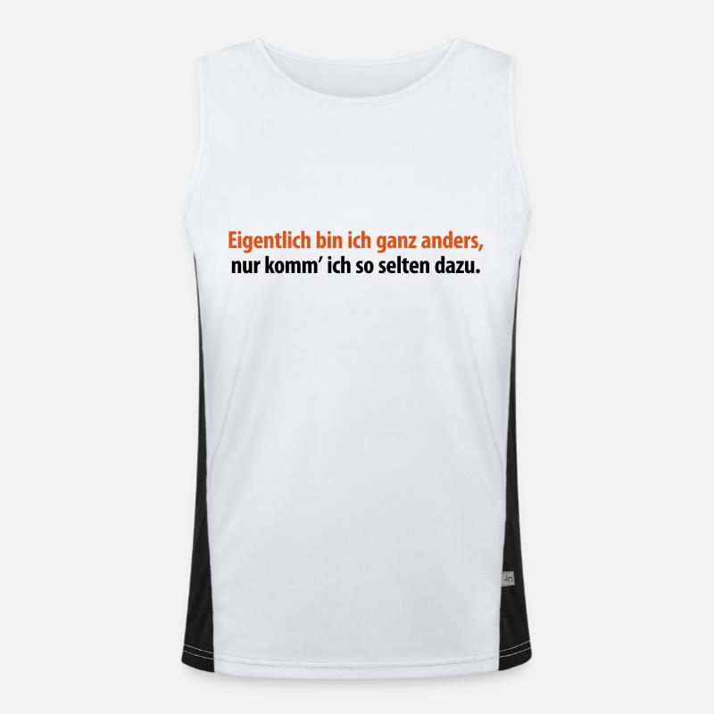 Actually, I'm quite different. strangely strange exotic Men's Functional Contrast Tank Top 