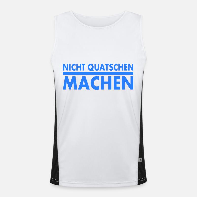 nicht quatschen machen Funktionelles Kontrast-Tank Top für Männer 