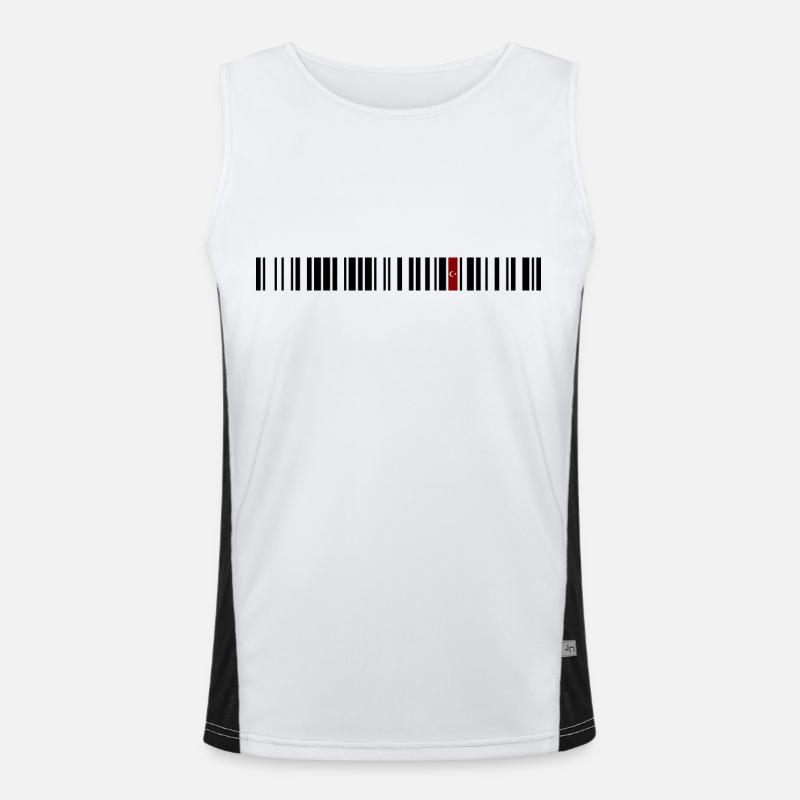 Bursa - Men's Functional Contrast Tank Top - white/black