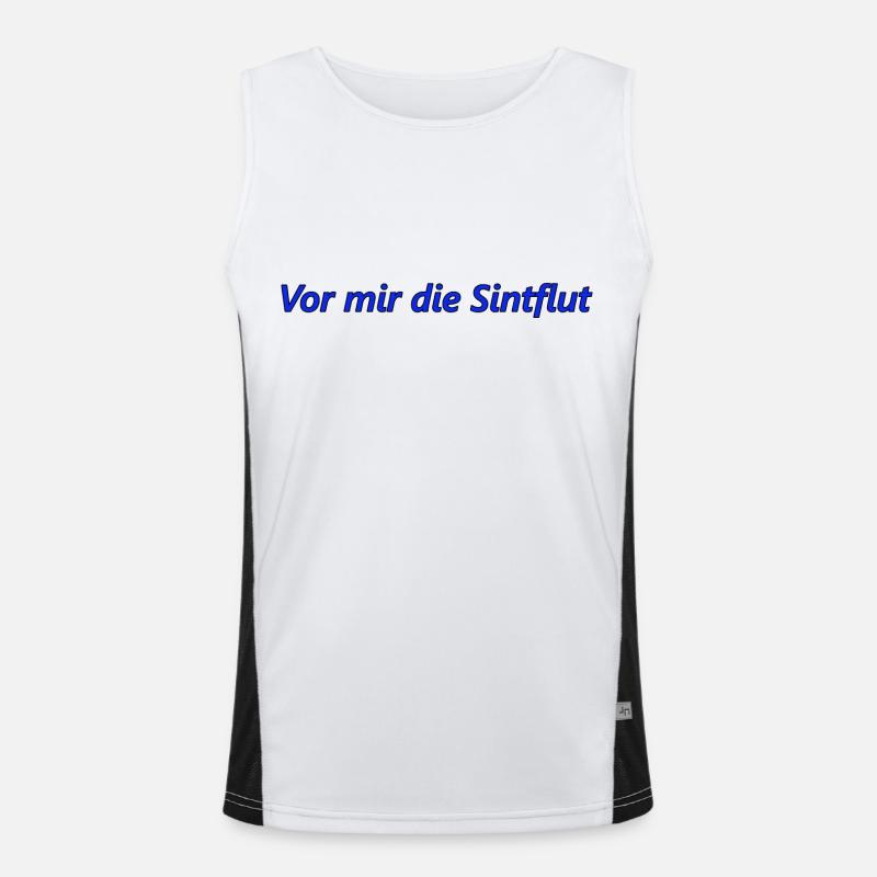 vor mir die Sintflut Funktionelles Kontrast-Tank Top für Männer 