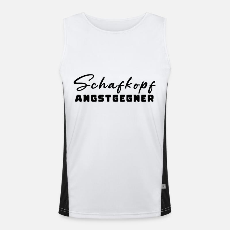 Schafkopf Angstgegner Funktionelles Kontrast-Tank Top für Männer 