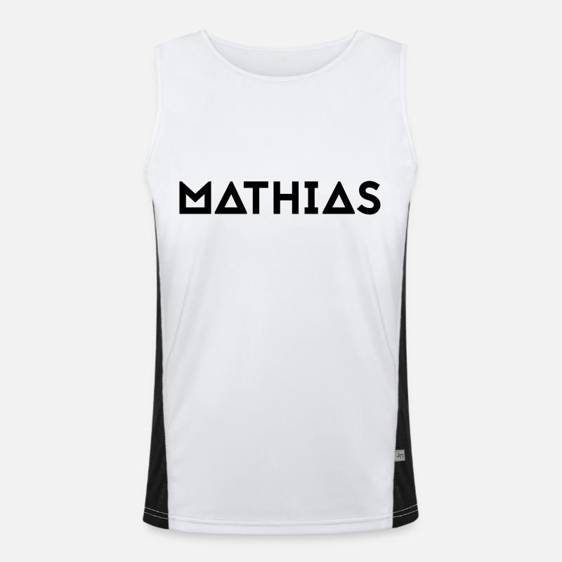 First name Mathias Men's Functional Contrast Tank Top 