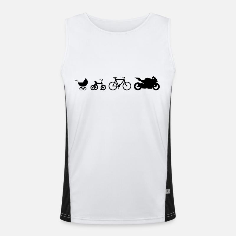 Baby to Biker Evolution Funktionelles Kontrast-Tank Top für Männer 