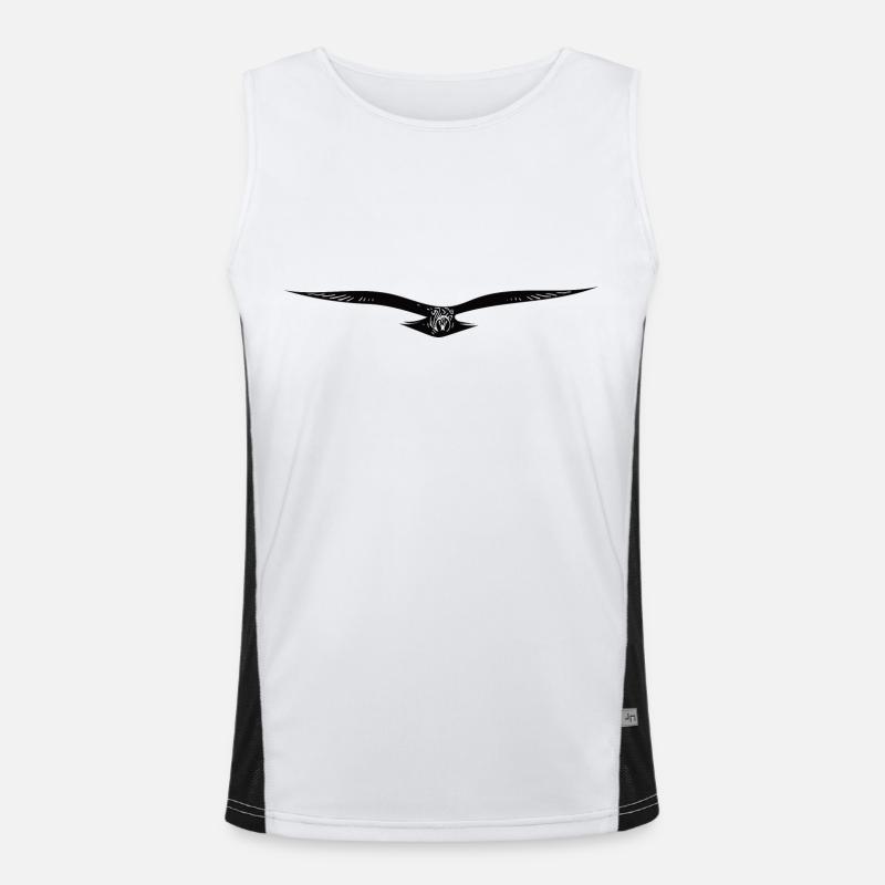 Elegant flying eagle - Men's Functional Contrast Tank Top  - white/black