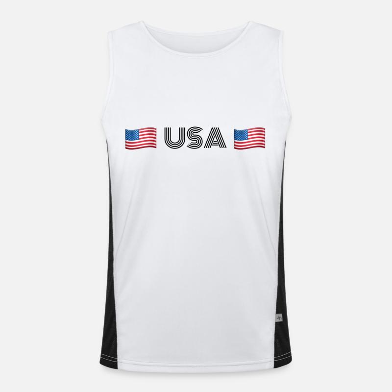 USA Men's Functional Contrast Tank Top 