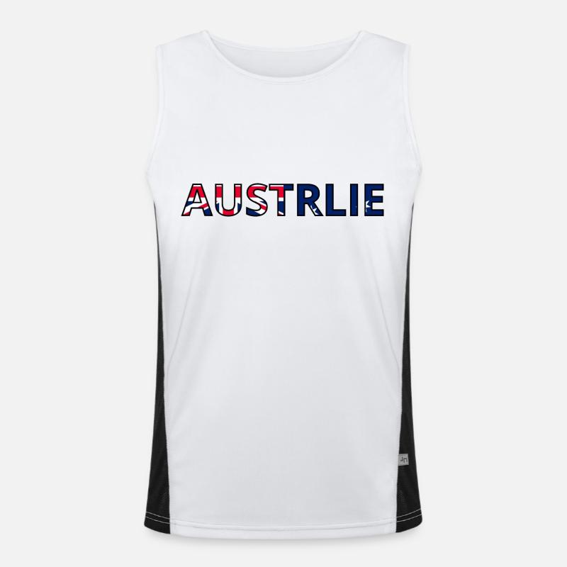 Drapeau Australie Débardeur respirant contrasté Homme 