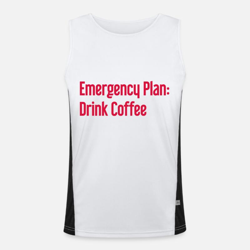 Coffee Contingency Plan Men's Functional Contrast Tank Top 