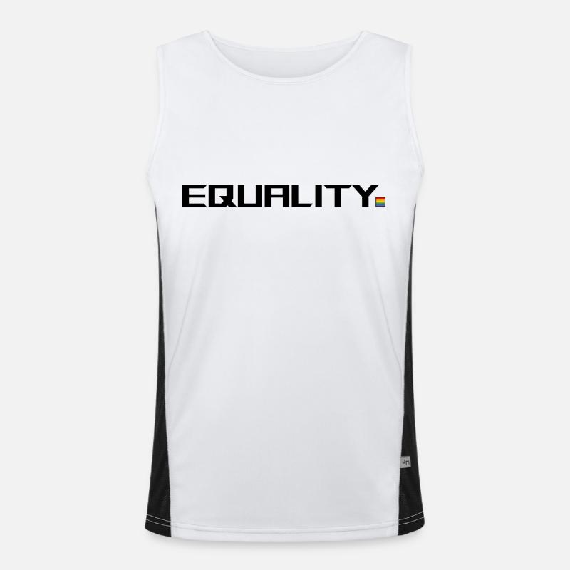 Chemise blanche arc-en-ciel Equality Point Débardeur respirant contrasté Homme 