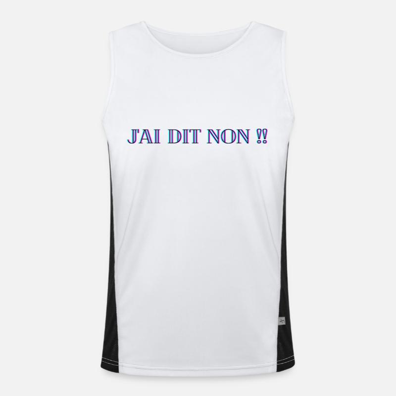 J'ai dit NON Débardeur respirant contrasté Homme 