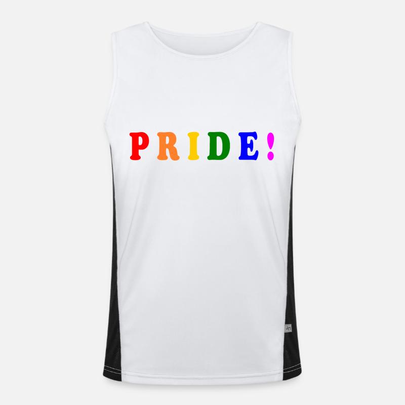 Pride Funktionelles Kontrast-Tank Top für Männer 