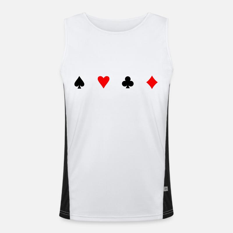 Map Icons - Men's Functional Contrast Tank Top - white/black