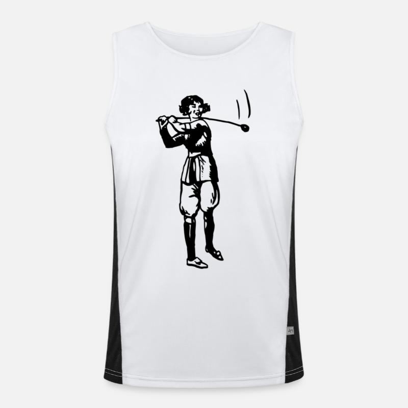 Golf - Golfen - Golfer Funktionelles Kontrast-Tank Top für Männer 