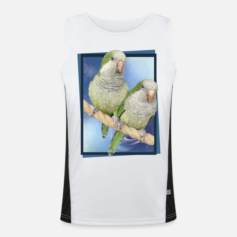 Argentine Parakeet Men's Functional Contrast Tank Top 