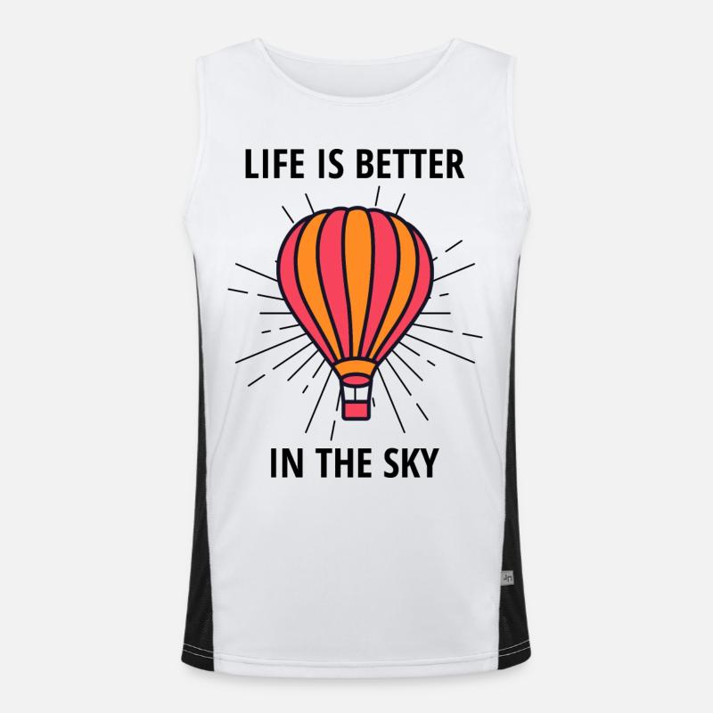 Heißluftballonfahrt Trichter Ballon Pilot Ballonfahrer Funktionelles Kontrast-Tank Top für Männer 