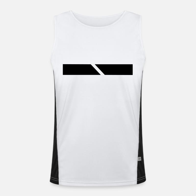 Bar / stripe design Men's Functional Contrast Tank Top 