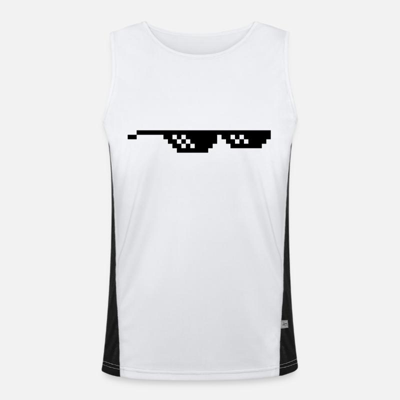 lunette pixel internet meme fun Débardeur respirant contrasté Homme 