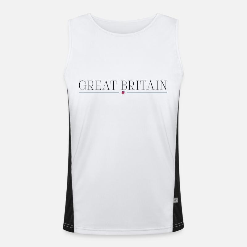 I love Britain Men's Functional Contrast Tank Top 