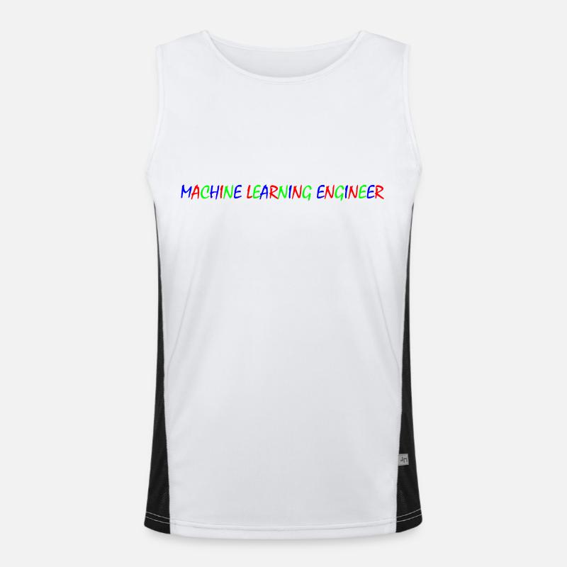 Machine Learning Engineer – Color Typography Men's Functional Contrast Tank Top 