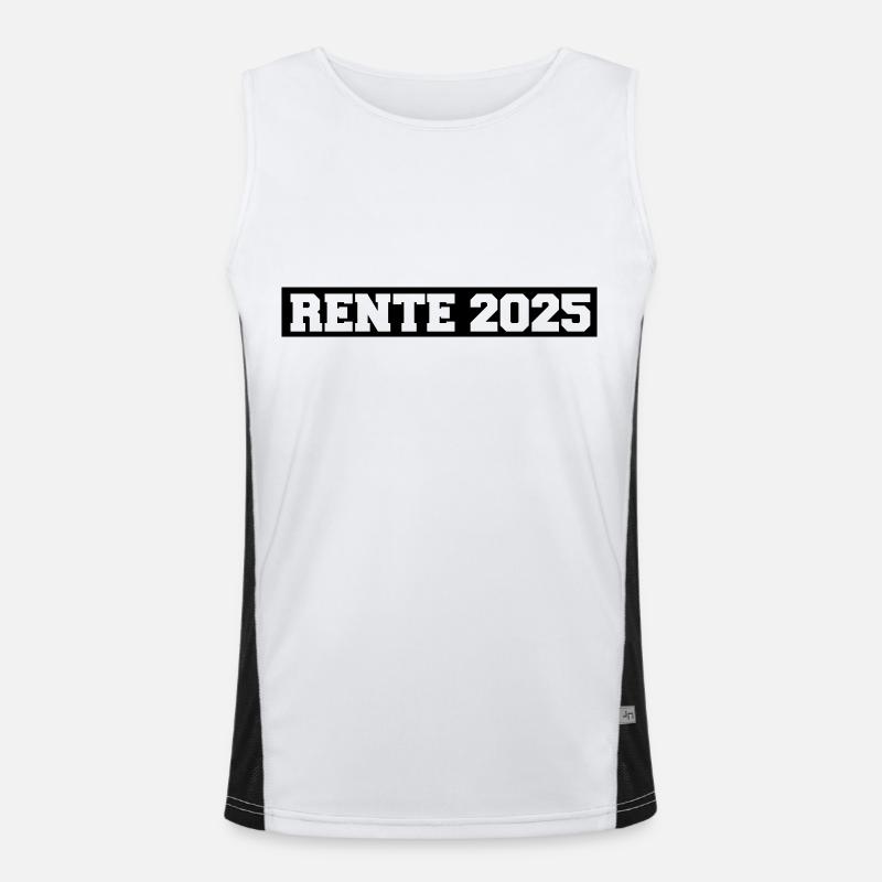 Pension 2025 - Men's Functional Contrast Tank Top  - white/black