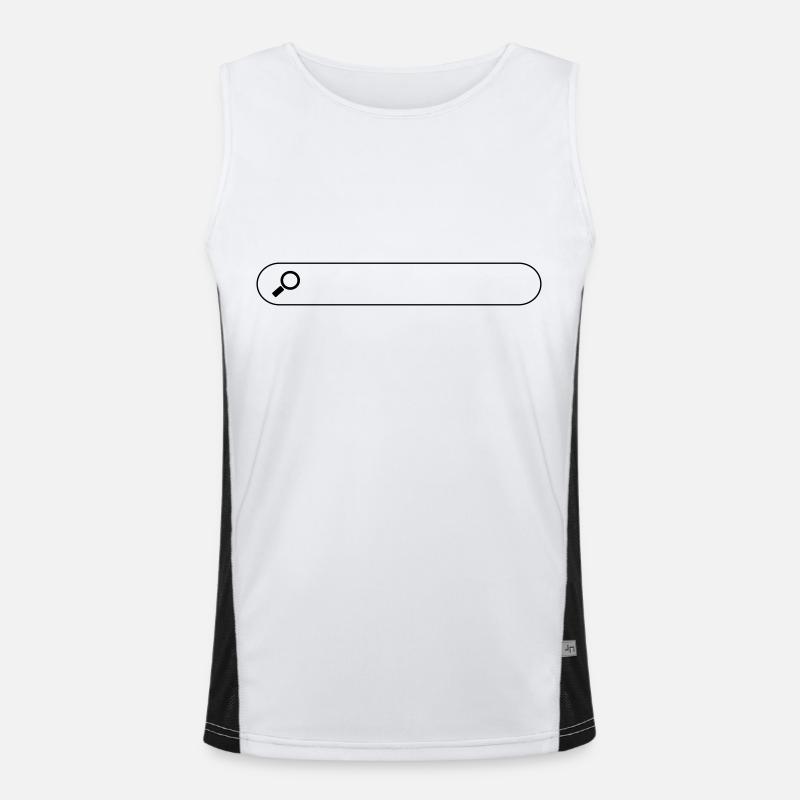 Search box - Men's Functional Contrast Tank Top - white/black