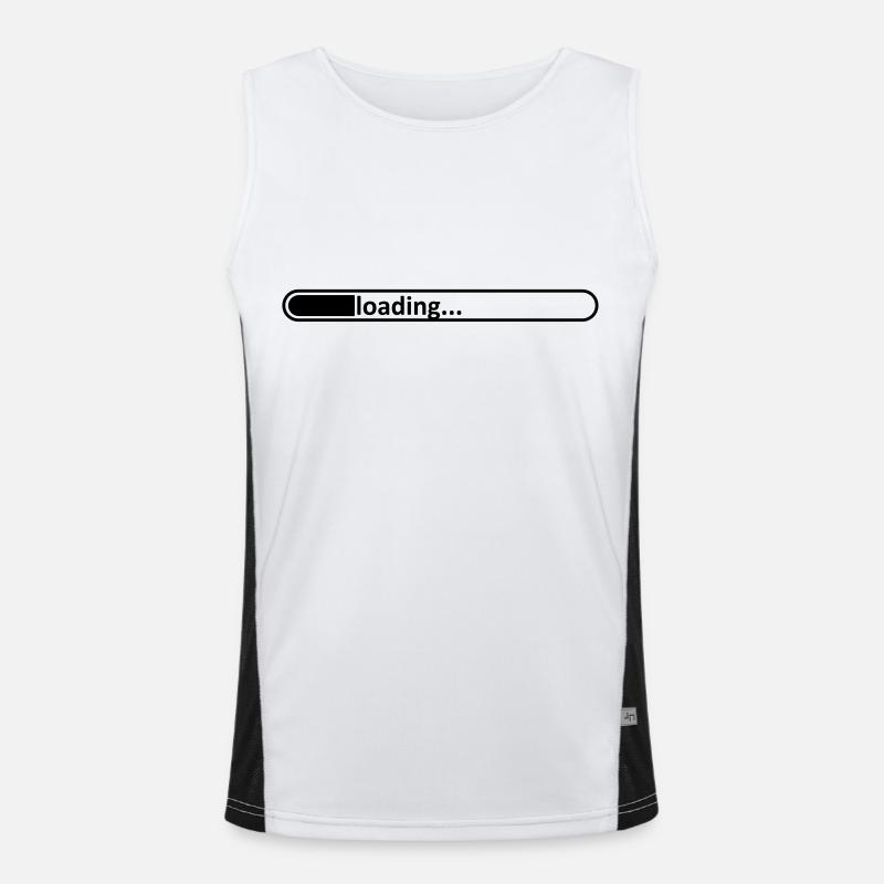 Loading bar / / loading / / / / Load loads / / - Men's Functional Contrast Tank Top  - white/black