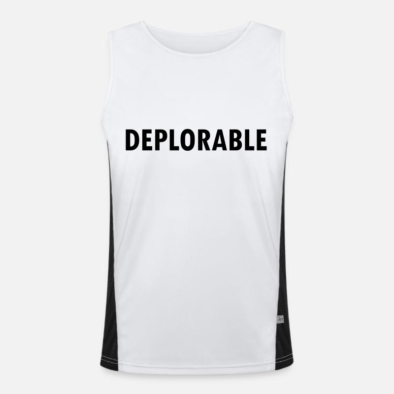 Deplorable - Men's Functional Contrast Tank Top - white/black