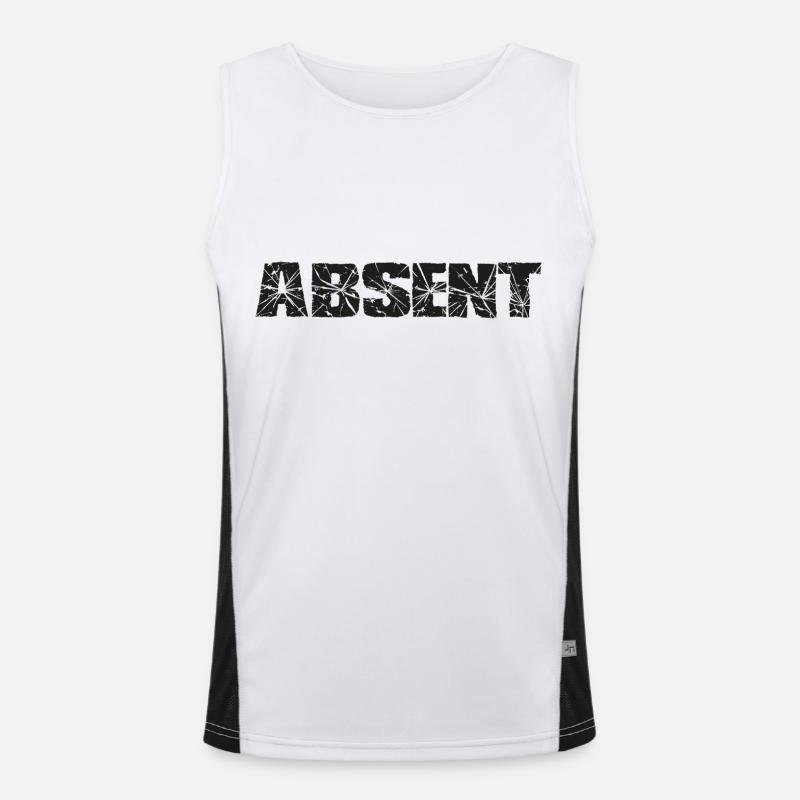 Absent, absent, saying Men's Functional Contrast Tank Top 