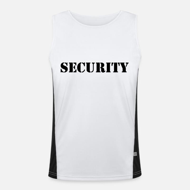 Security - Men's Functional Contrast Tank Top - white/black