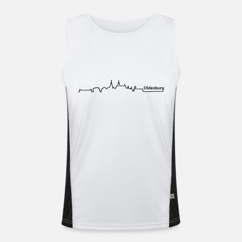 oldenburg skyline Funktionelles Kontrast-Tank Top für Männer 