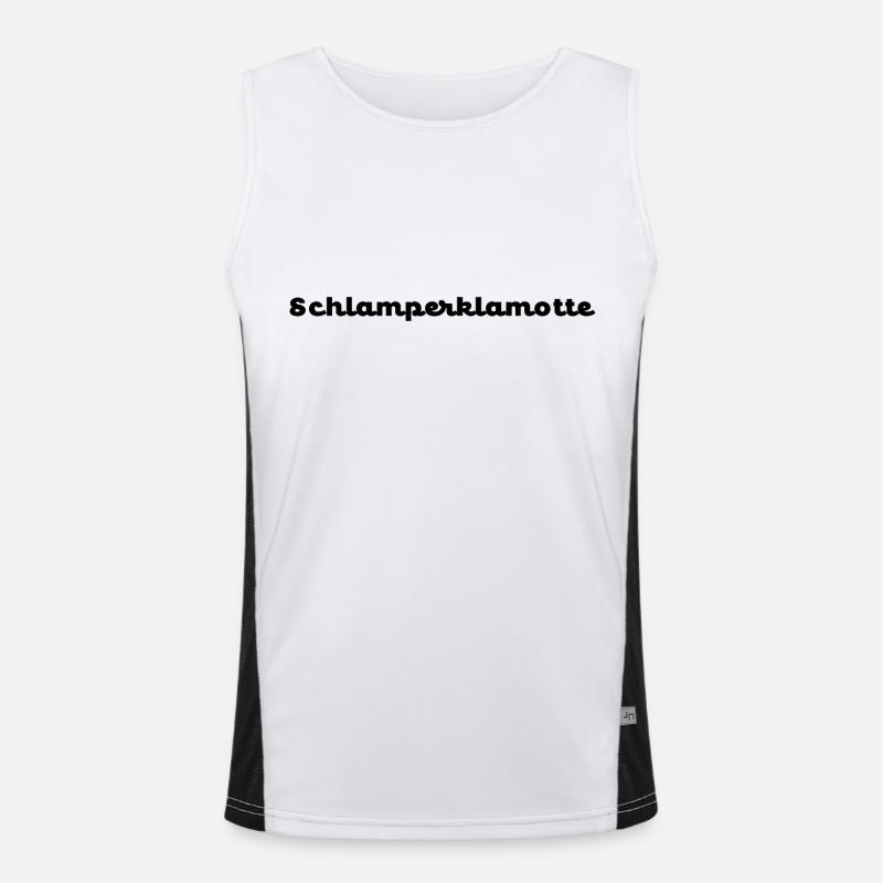 Schlamperklamotte No.2 Black Funktionelles Kontrast-Tank Top für Männer 