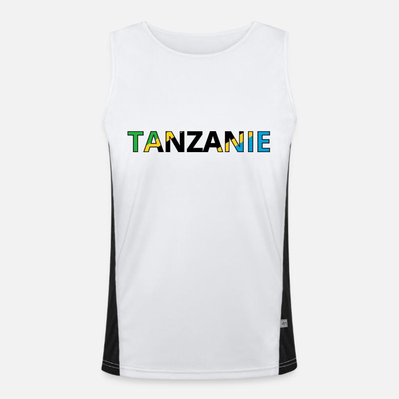 Drapeau Tanzanie Débardeur respirant contrasté Homme 
