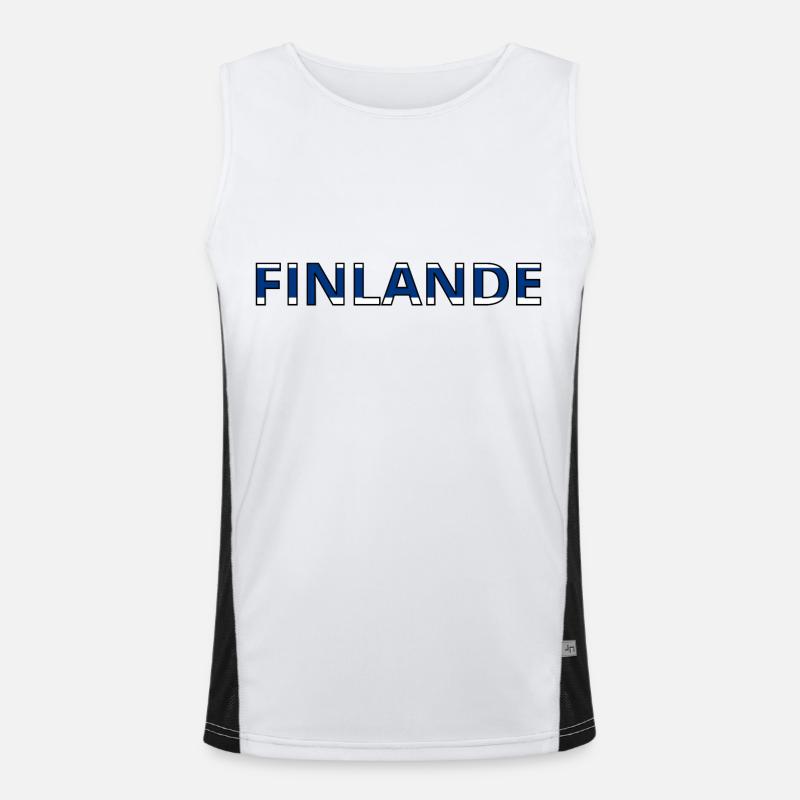 Drapeau Finlande Débardeur respirant contrasté Homme 