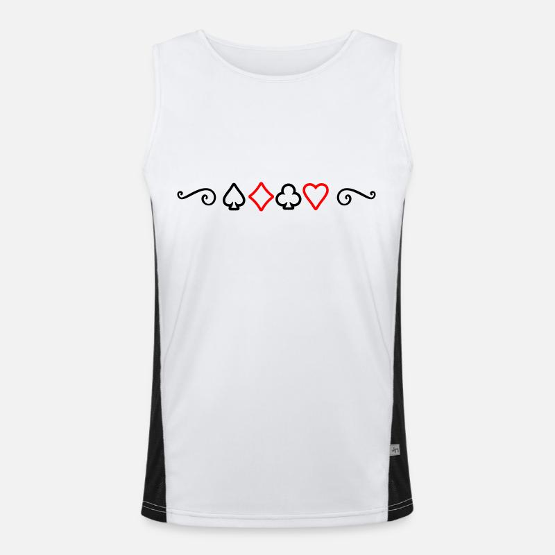 Symbole du poker Débardeur respirant contrasté Homme 