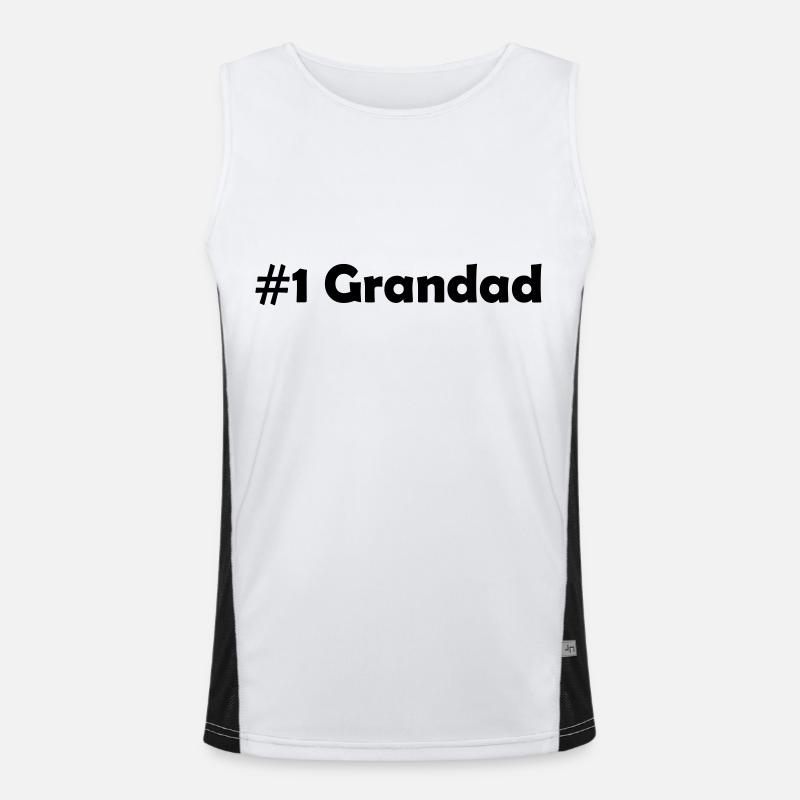 #1 grandad Men's Functional Contrast Tank Top 