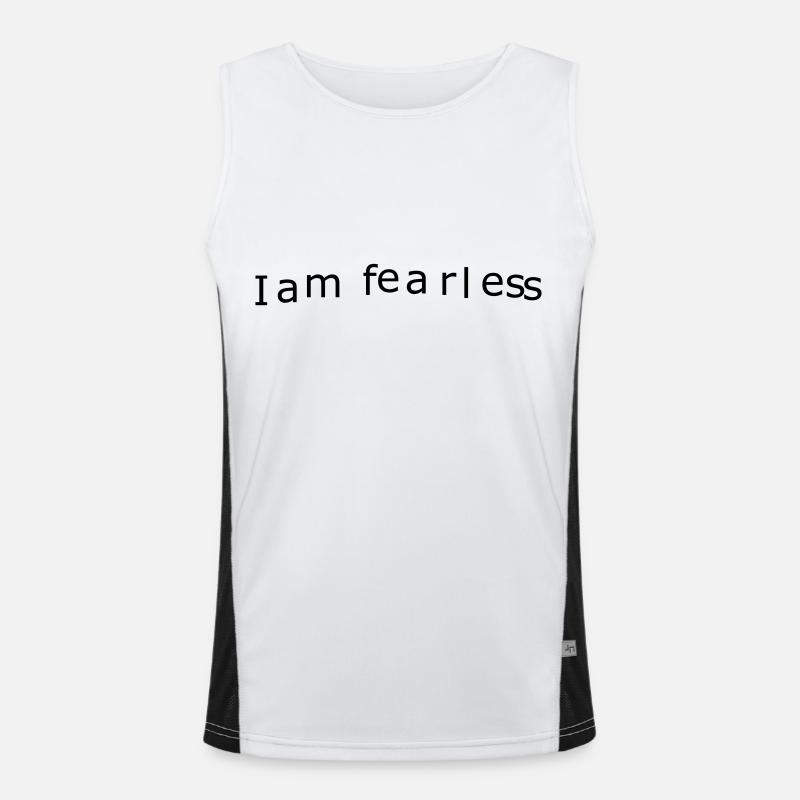 Ich bin furchtlos Funktionelles Kontrast-Tank Top für Männer 