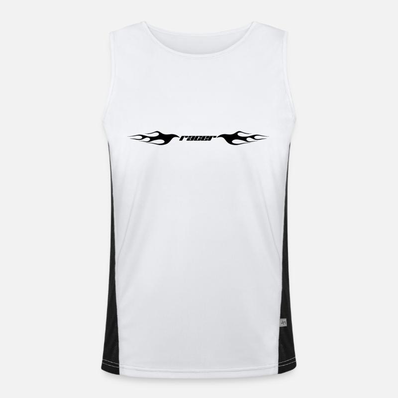 racer font brenned Men's Functional Contrast Tank Top 