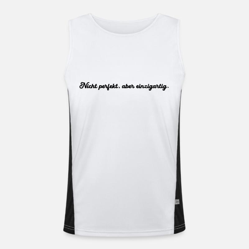 Nicht perfekt aber einzigartig Funktionelles Kontrast-Tank Top für Männer 