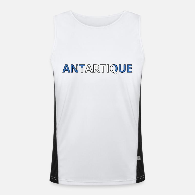 Flagge der Antarktis Funktionelles Kontrast-Tank Top für Männer 