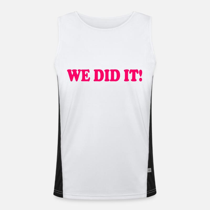 We did it Men's Functional Contrast Tank Top 